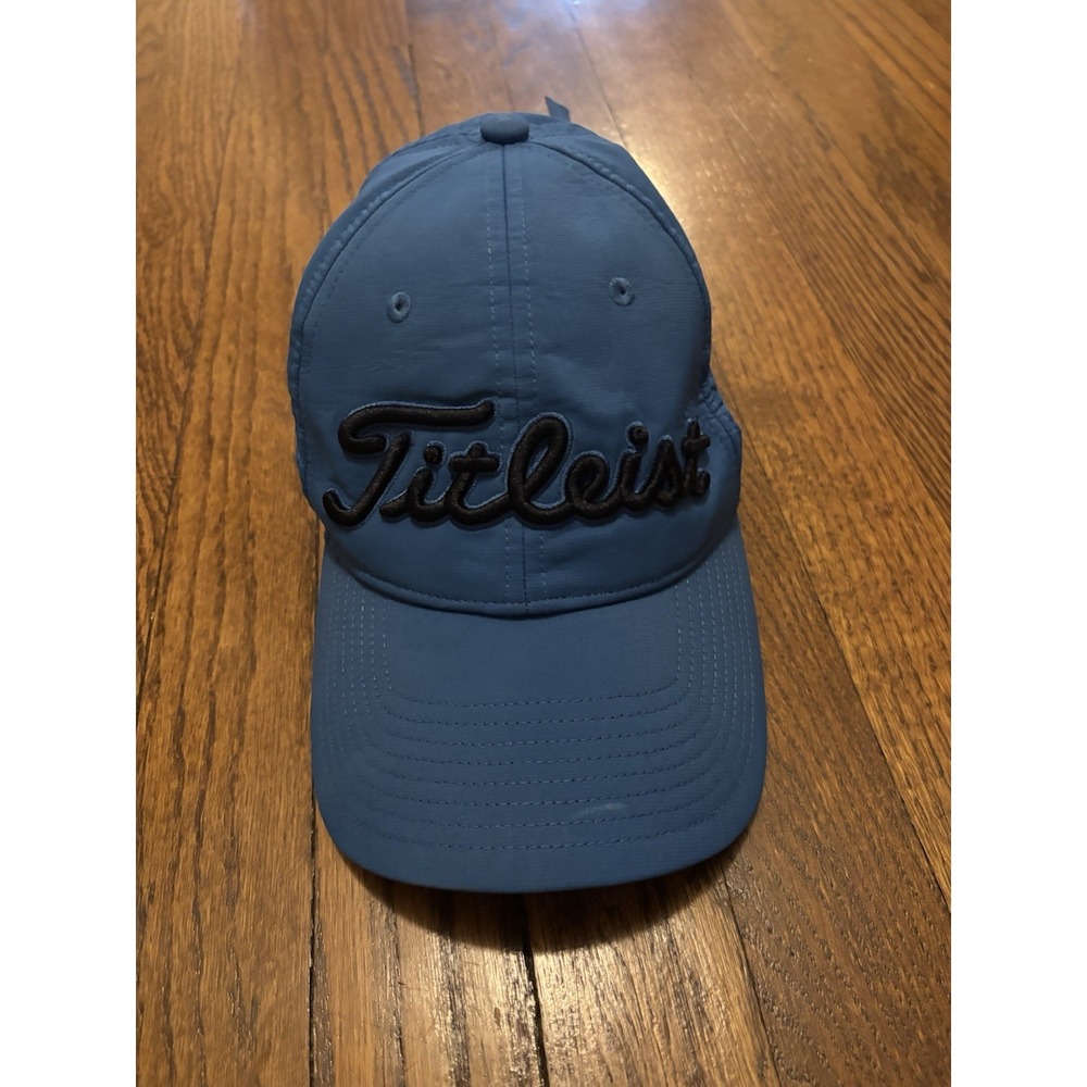 Titleist Mens Blue Performance Golf Hat‎ Adjustable Pro V1 FootJoy Script Logo